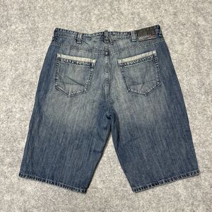 Sean John Men's Bermuda Jean Shorts Sz‎ 40 Blue Dark Denim Y2K Grunge Streetwear